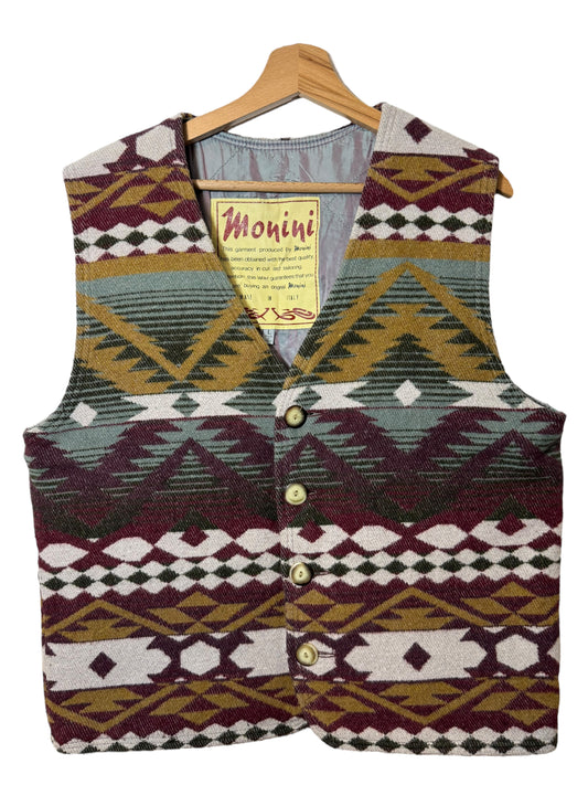 Monini gilet vintage stile azteco Made in Italy (L)