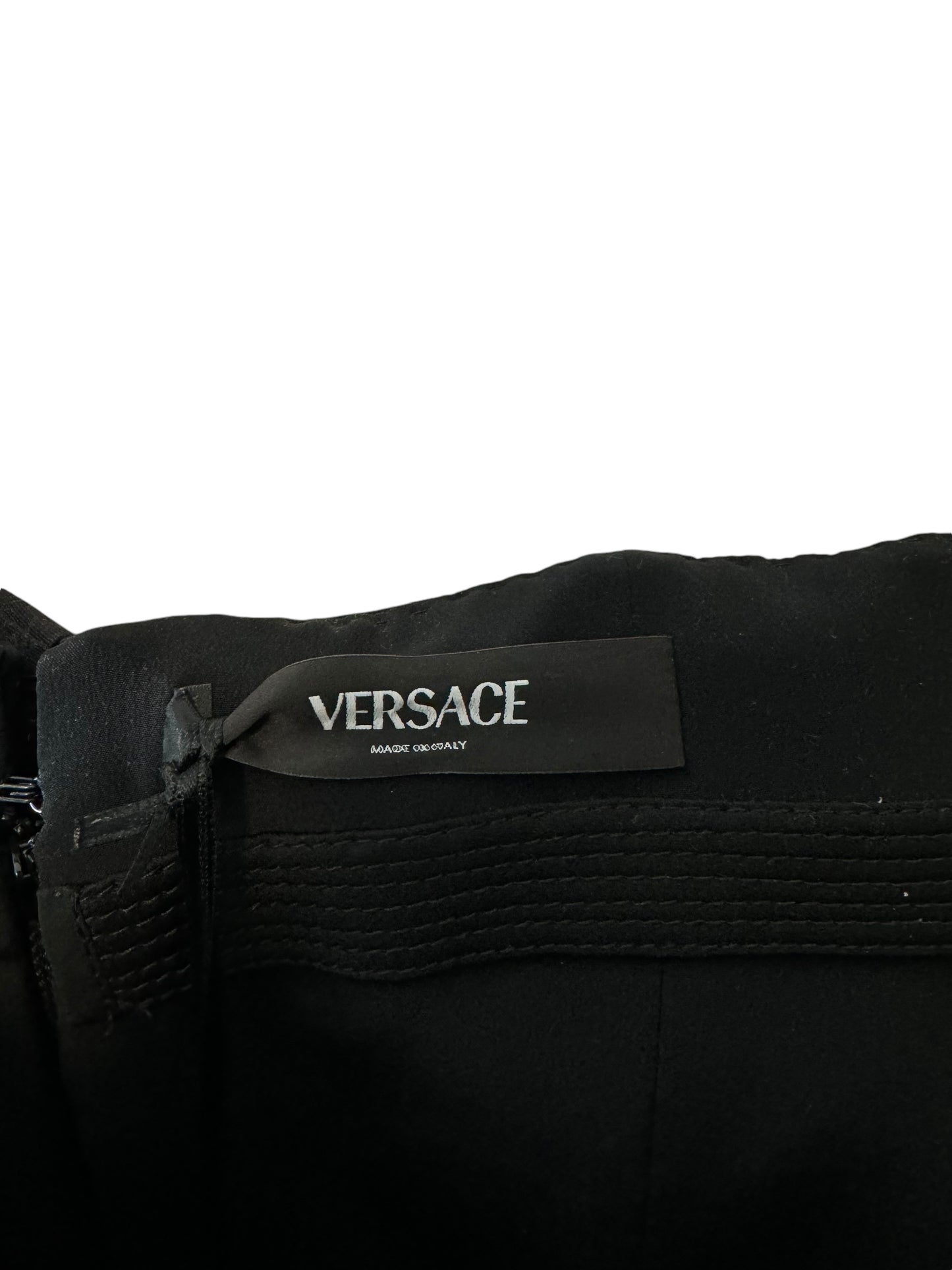 Versace mini abito a  bustier in lana e seta (38)